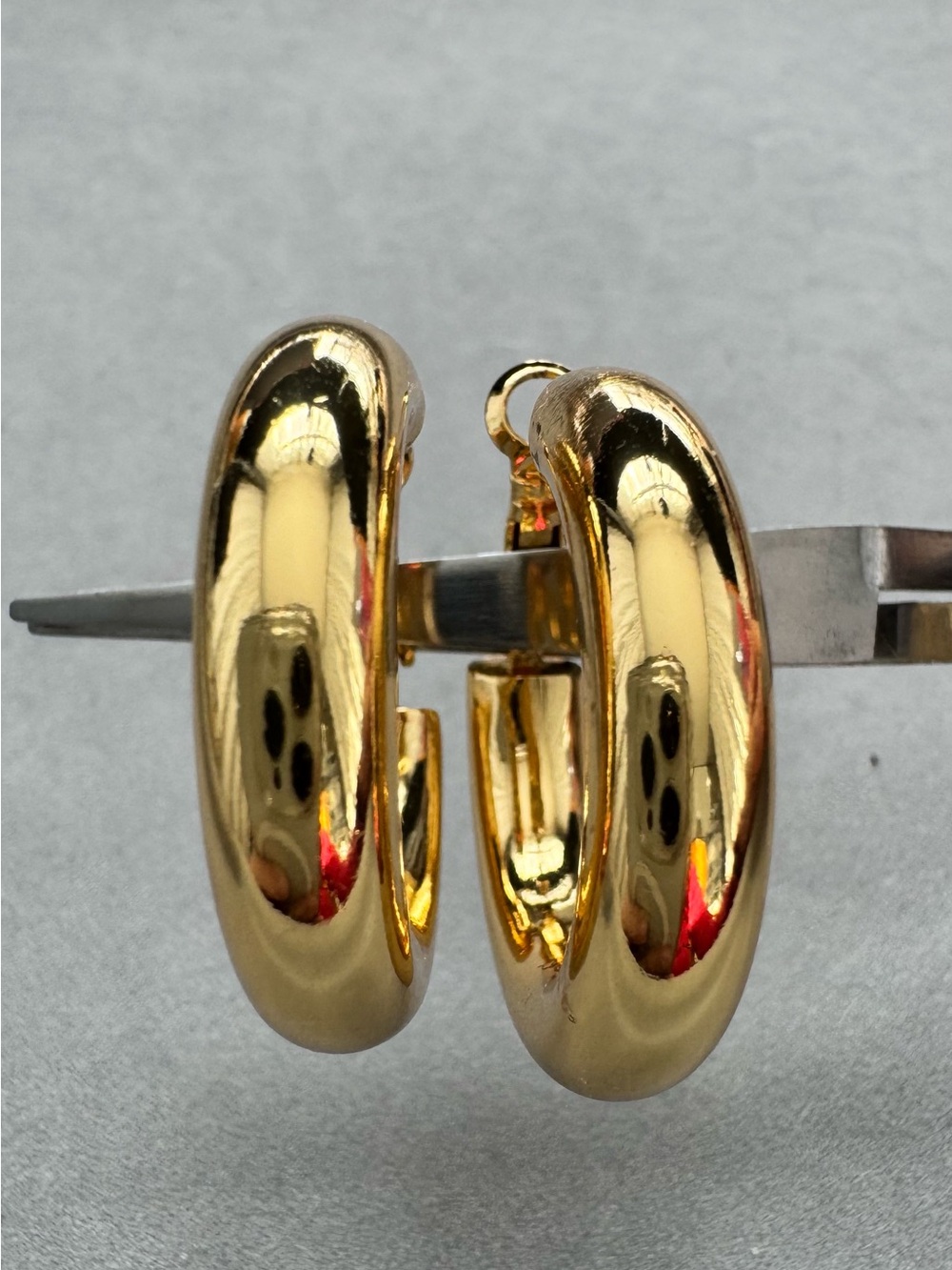 Gold Hoop Statement Earrings